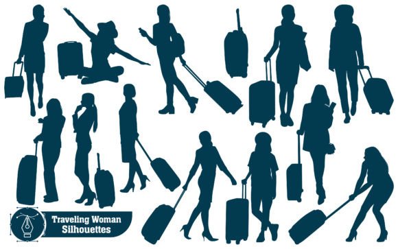 Download Woman Traveling for Adventure Silhouette - Silhouette Collection