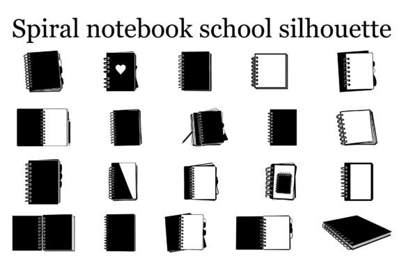 Download Spiral Notebook School Silhouette - Silhouette Collection