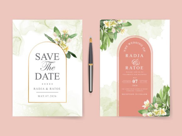 Download Plumeria Watercolor Wedding Invitations - Wedding invitations Collection